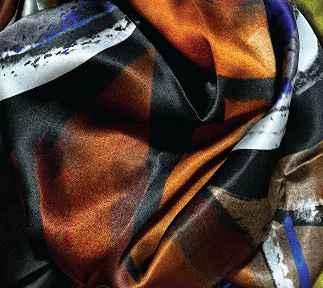 Limited Edition Silk Scarf "She Speaks in Colour"
